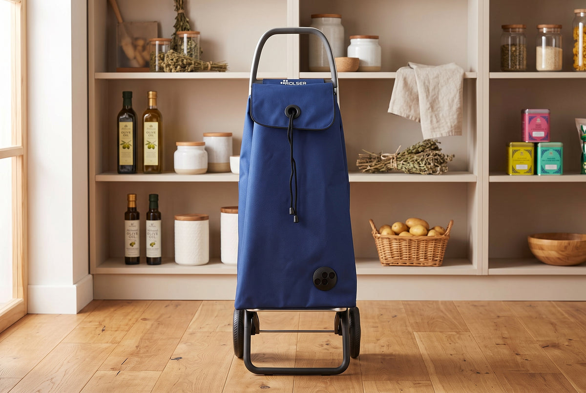 Rolser I-Max MF Convert 2 folding shopping cart, sapphire blue – view 4