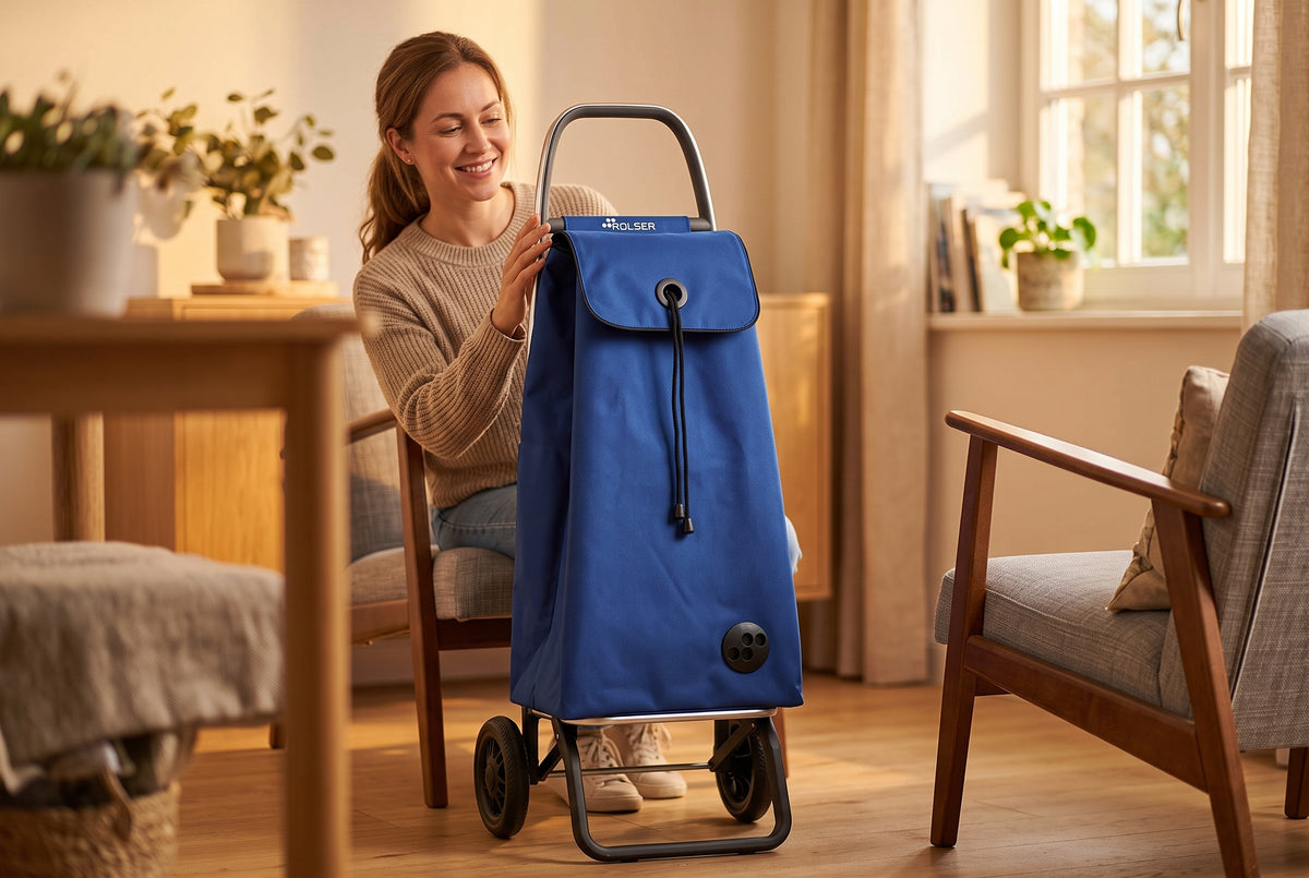 Rolser I-Max MF Convert 2 folding shopping cart, sapphire blue – view 6
