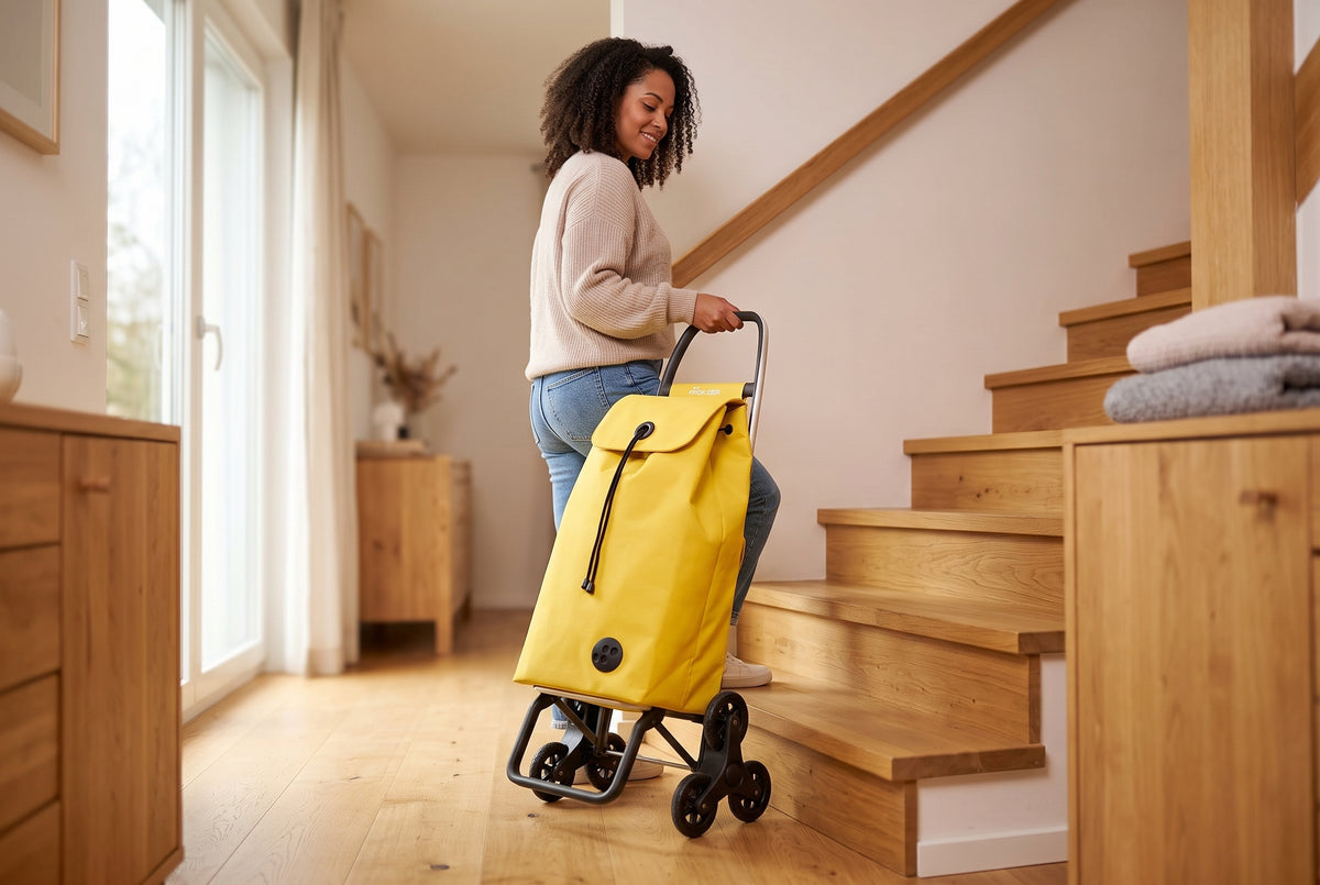 Rolser I-Max Zen RD6 folding shopping cart, yellow – view 3