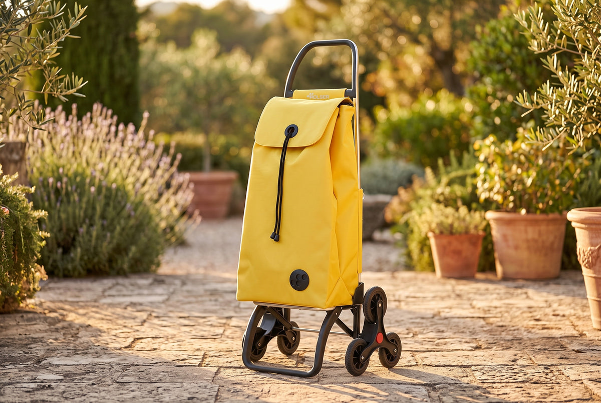 Rolser I-Max Zen RD6 folding shopping cart, yellow – view 4