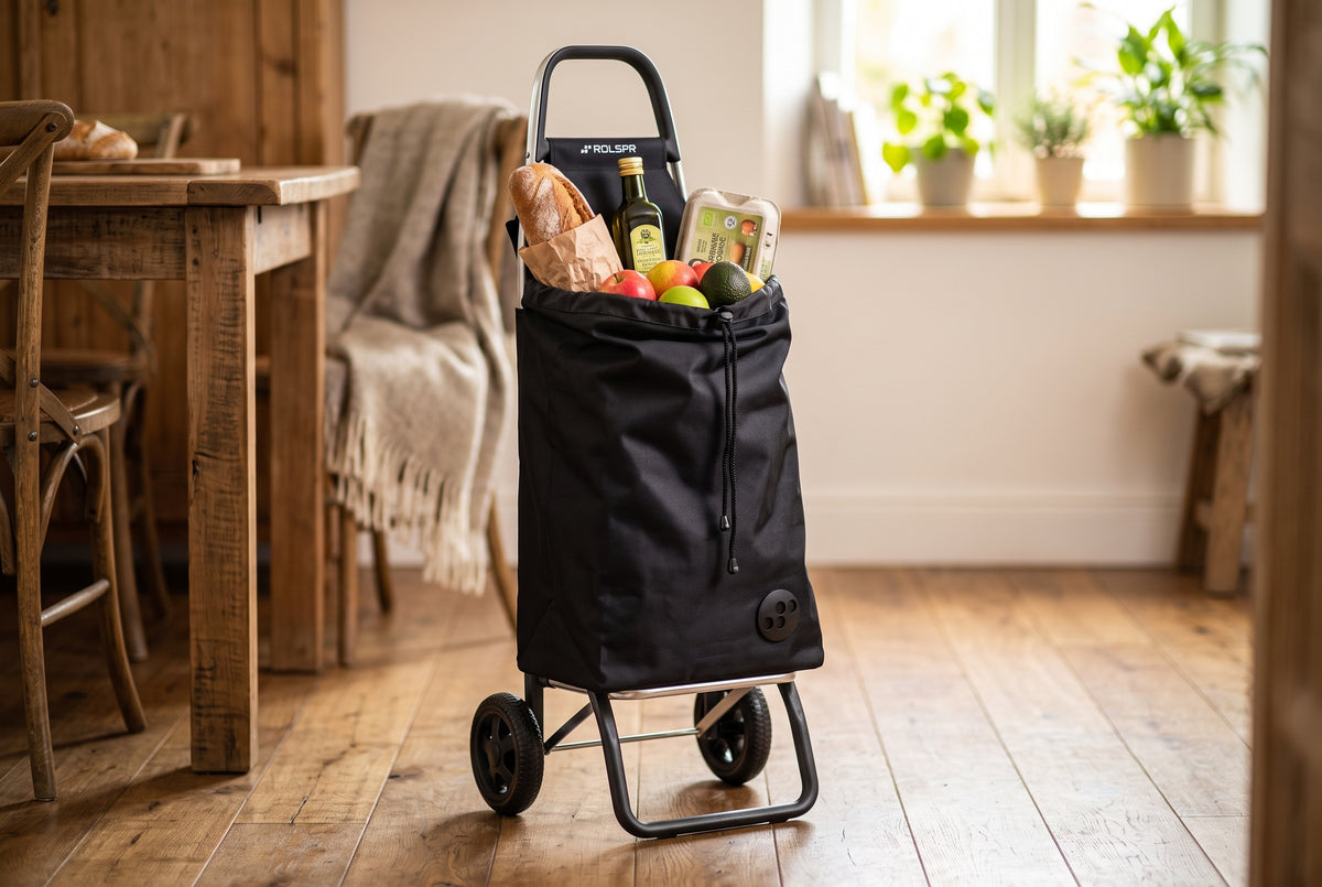 Rolser I-Max MF Logic folding shopping cart, black – view 5