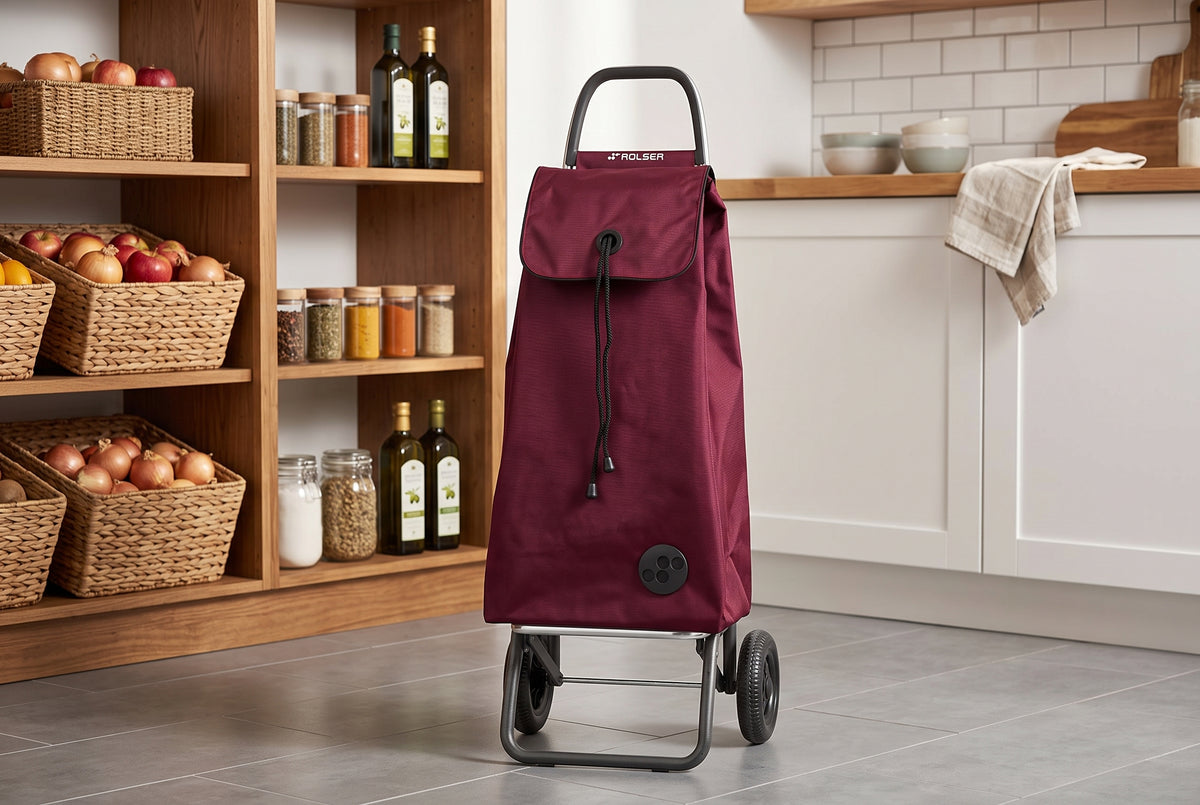 Chariot d'épicerie pliable Rolser I-Max MF Logic, bordeaux – vue 2