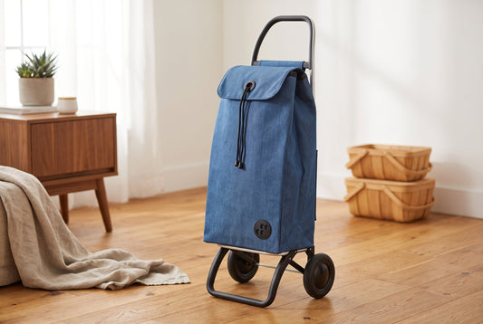 Rolser I-Max MF Logic folding shopping cart, denim blue