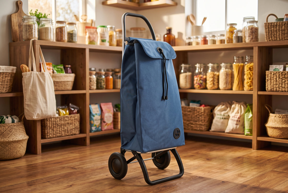 Rolser I-Max MF Logic folding shopping cart, denim blue – view 6