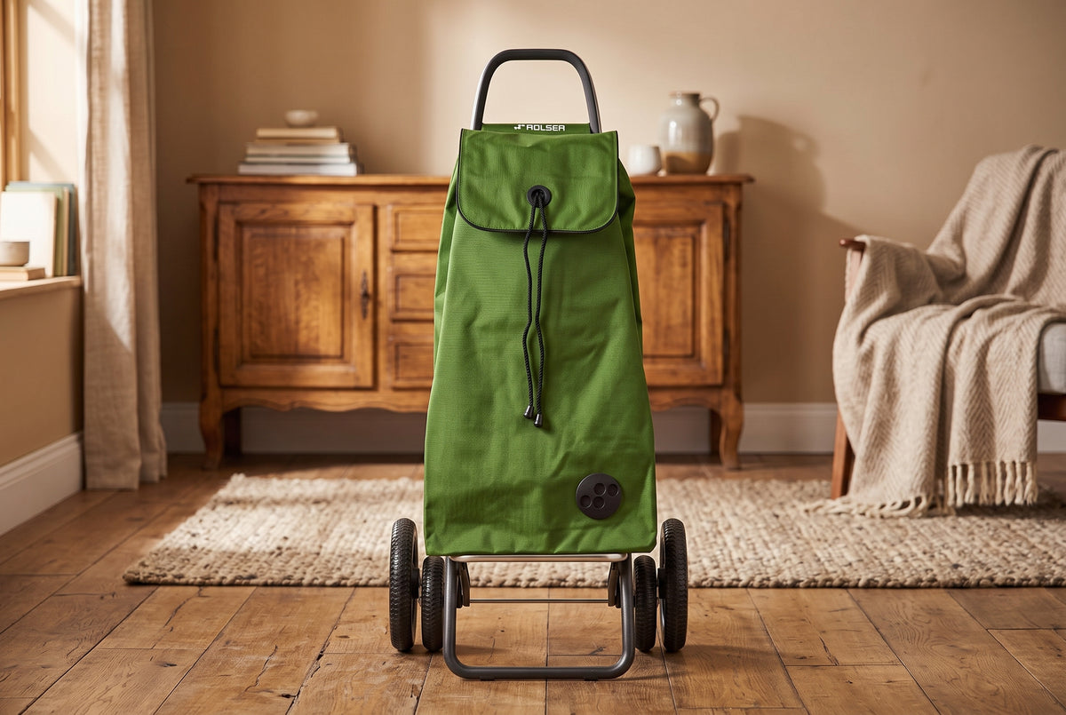 Rolser I-Max MF Logic folding shopping cart, olive – view 4