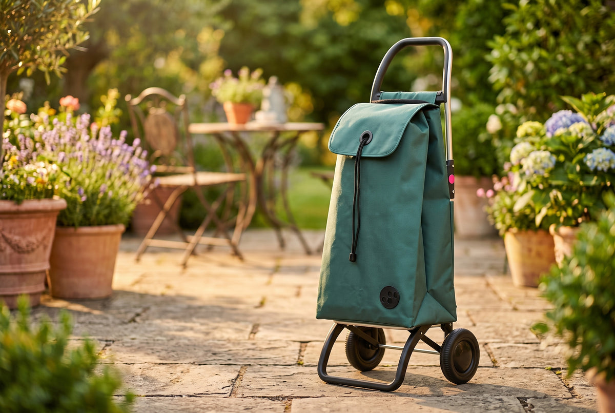 Rolser I-Max MF Logic folding shopping cart, pine green – view 2