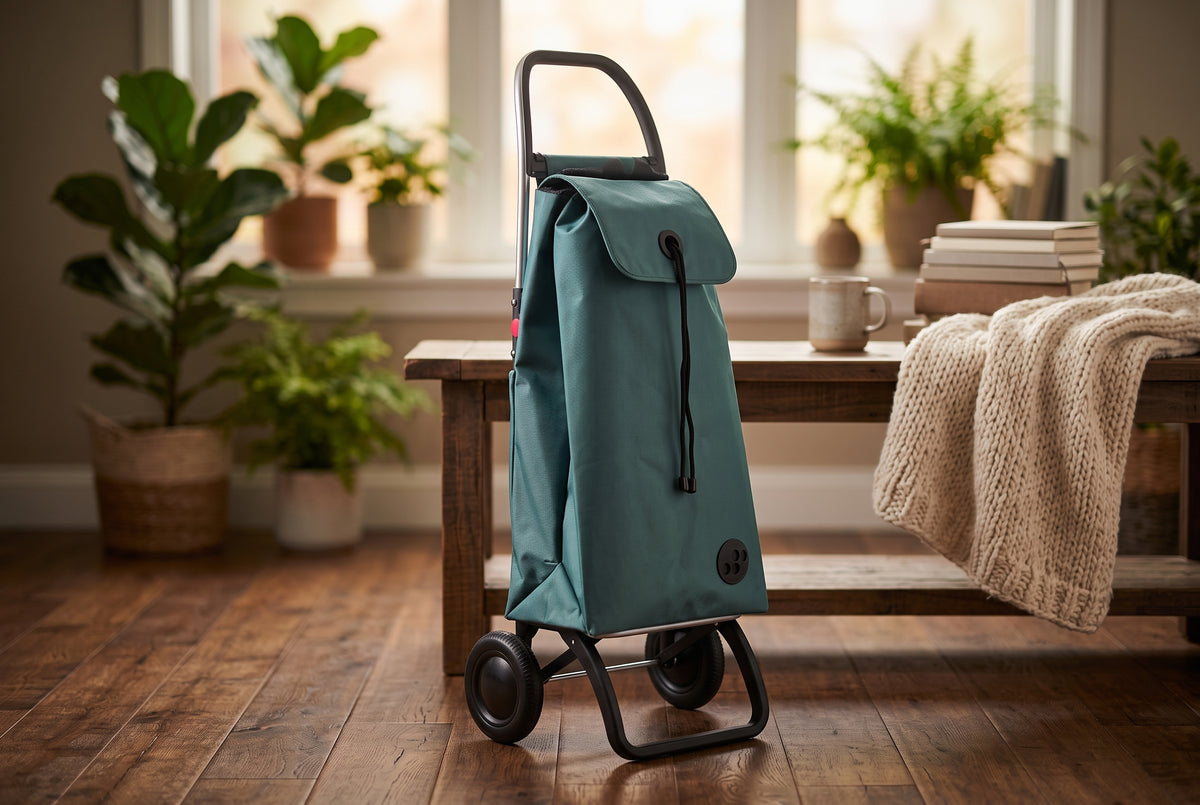 Rolser I-Max MF Logic folding shopping cart, pine green – view 3