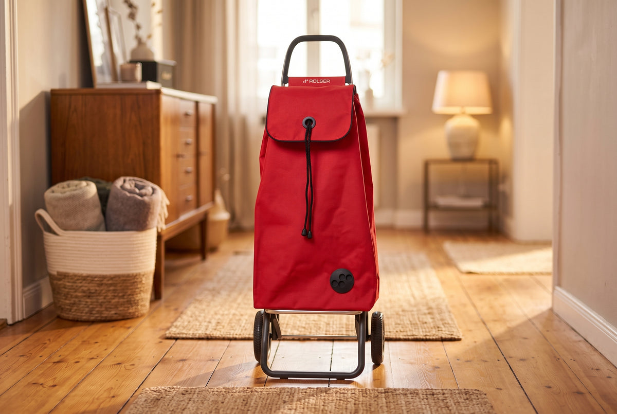 Rolser I-Max MF Logic folding shopping cart, red – view 6