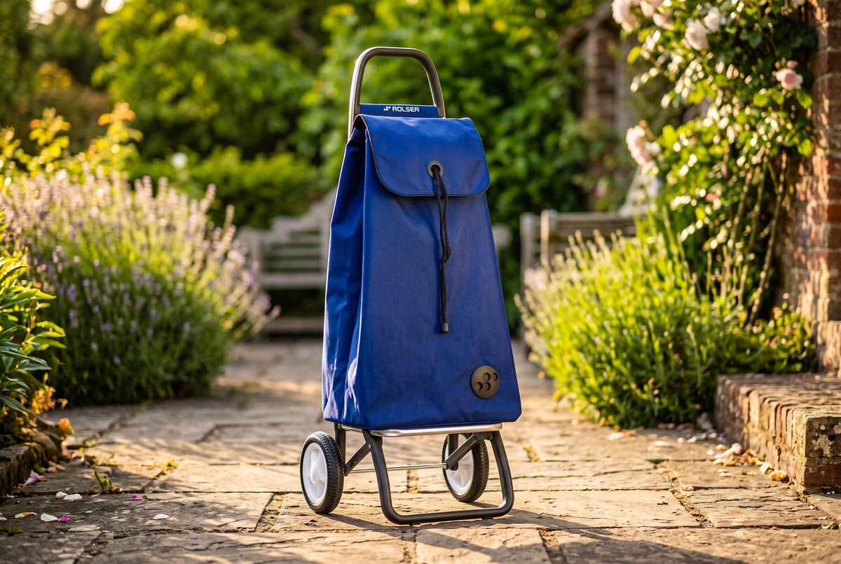 Rolser I-Max MF Logic folding shopping cart, sapphire blue – view 2