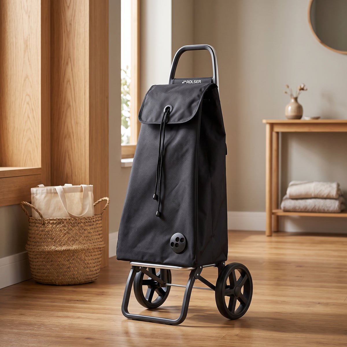 Rolser I-Max Logic RSG folding shopping cart, black – view 4