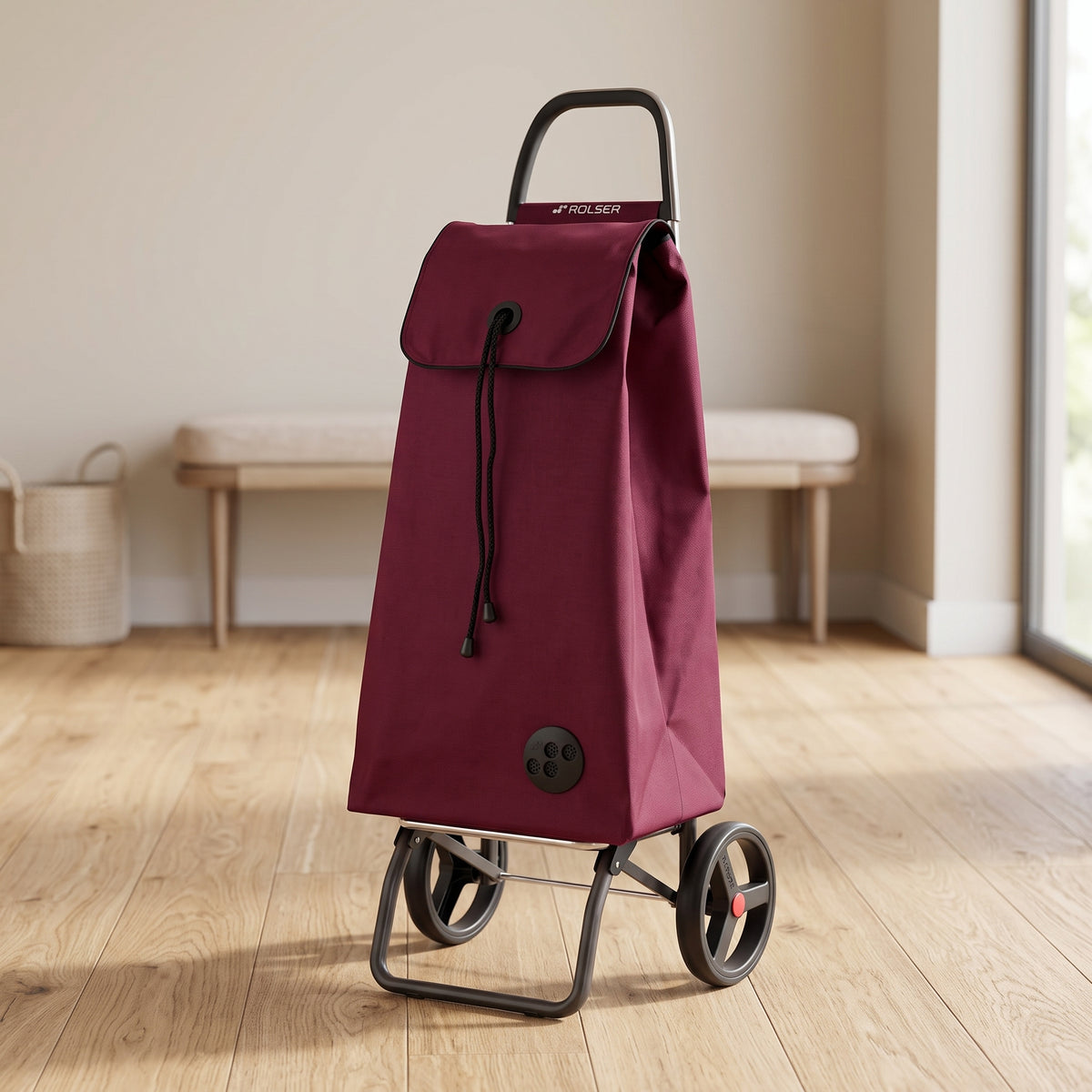 Chariot d'épicerie pliable Rolser I-Max Logic RSG, bordeaux – vue 4