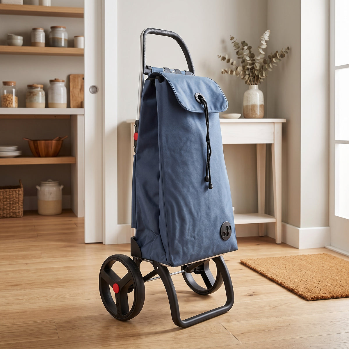 Rolser I-Max Logic RSG folding shopping cart, denim blue – view 2