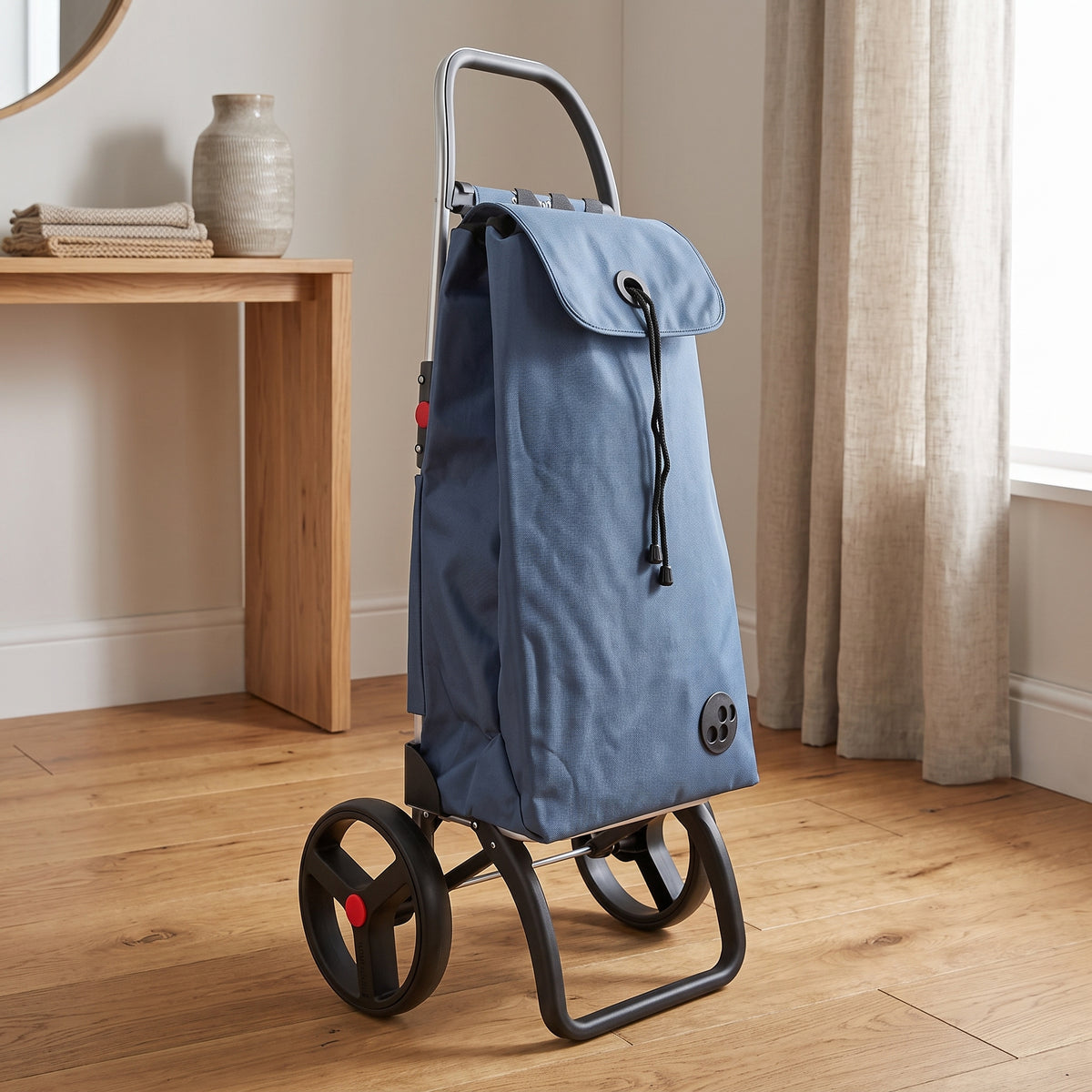 Rolser I-Max Logic RSG folding shopping cart, denim blue – view 4