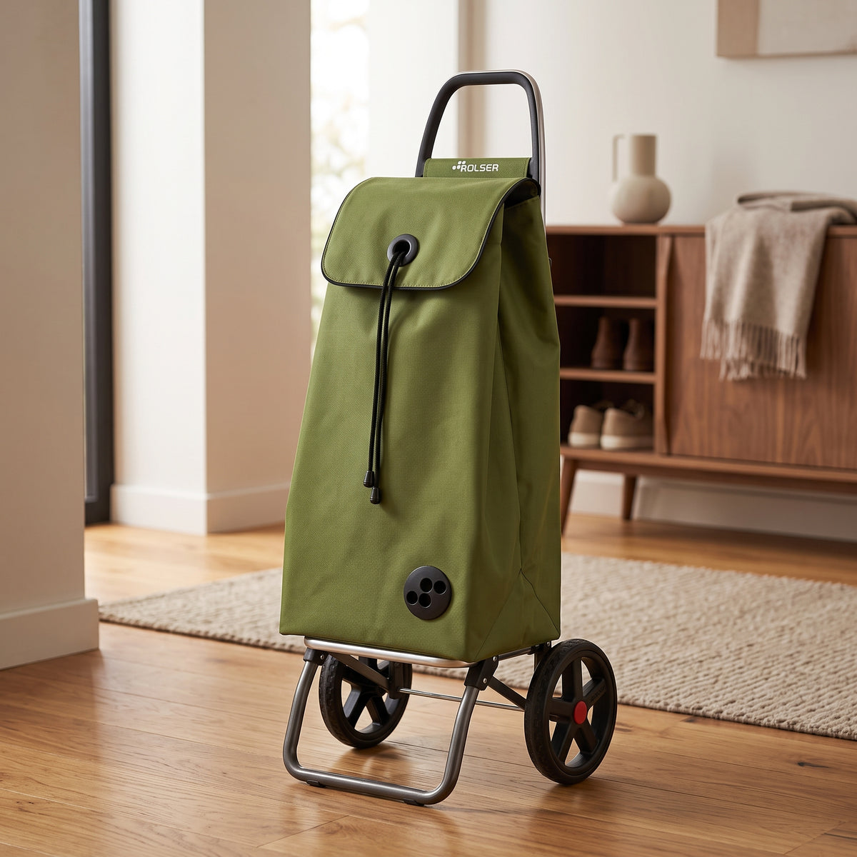 Rolser I-Max Logic RSG folding shopping cart, olive – view 4
