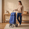 Rolser I-Max Logic RSG folding shopping cart, sapphire blue – view 3