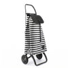Rolser I-Max Convert 2 folding shopping cart, black & white stripe