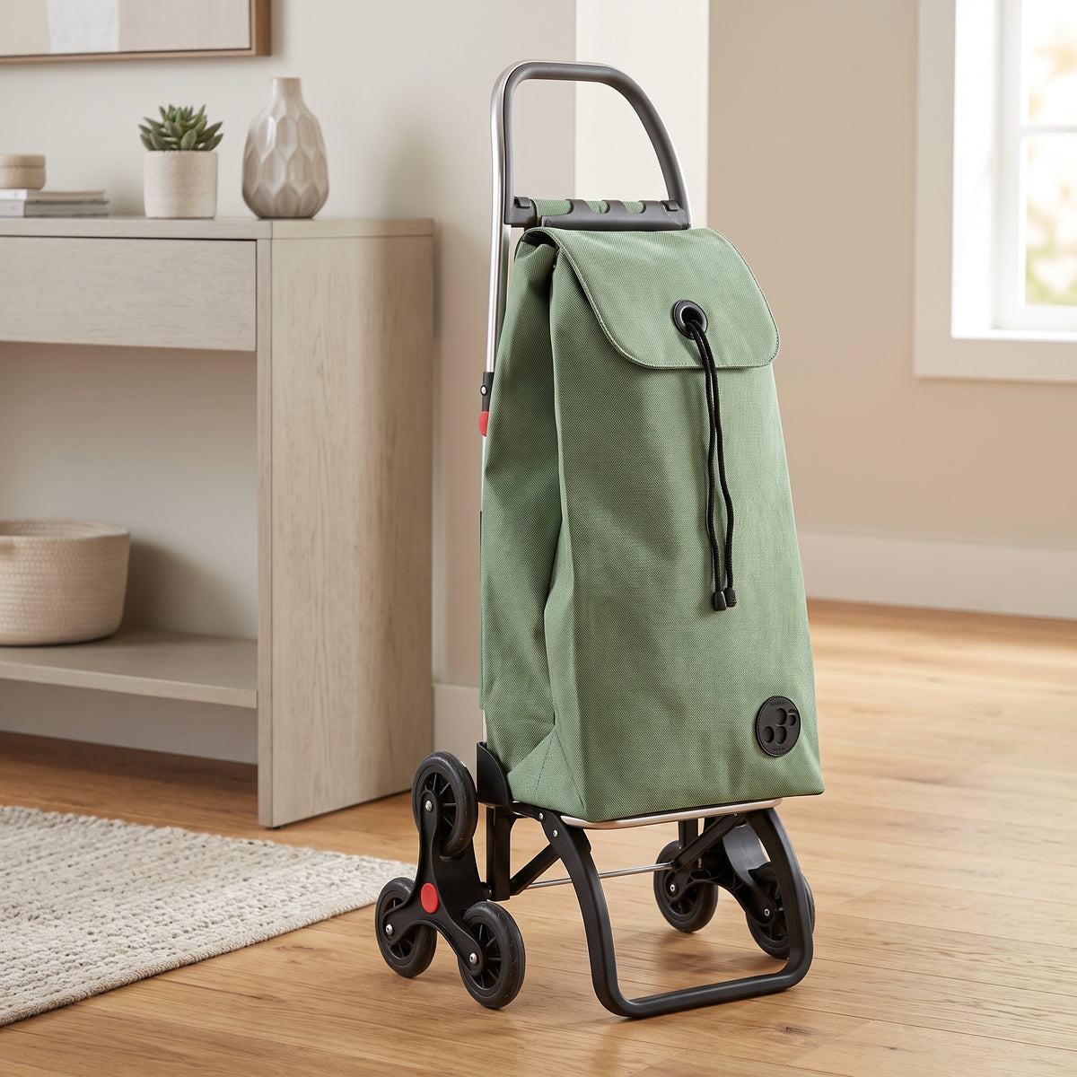 Chariot d'épicerie pliable Rolser I-Max Tweed 6L Logic, vert jade – vue 2