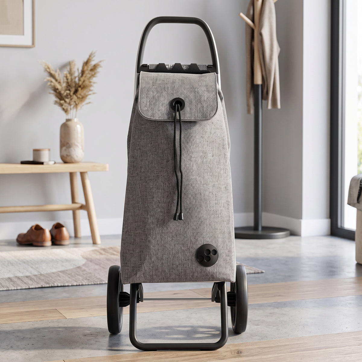 Rolser I-Max Tweed Logic RSG folding shopping cart, grey – view 2