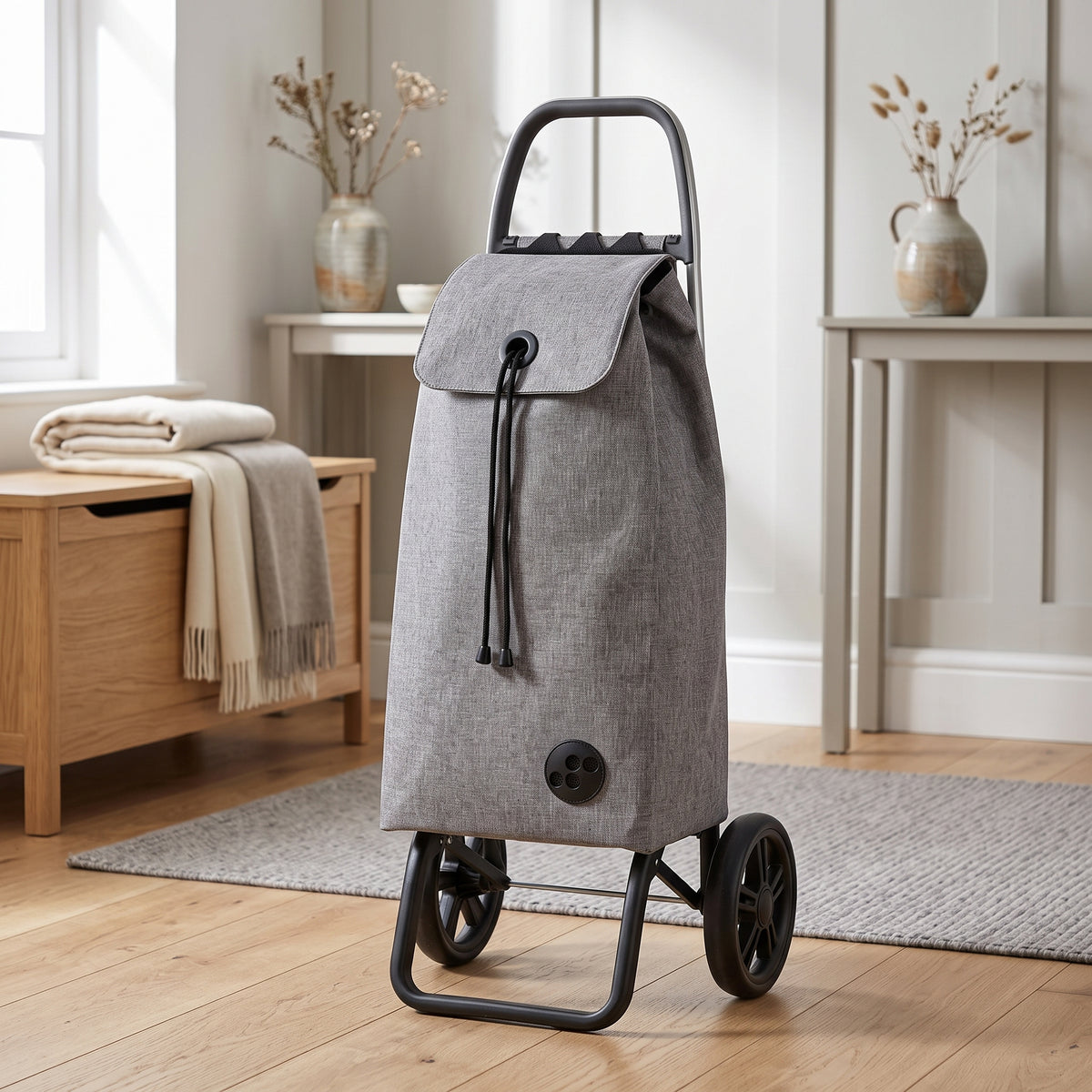 Rolser I-Max Tweed Logic RSG folding shopping cart, grey – view 3