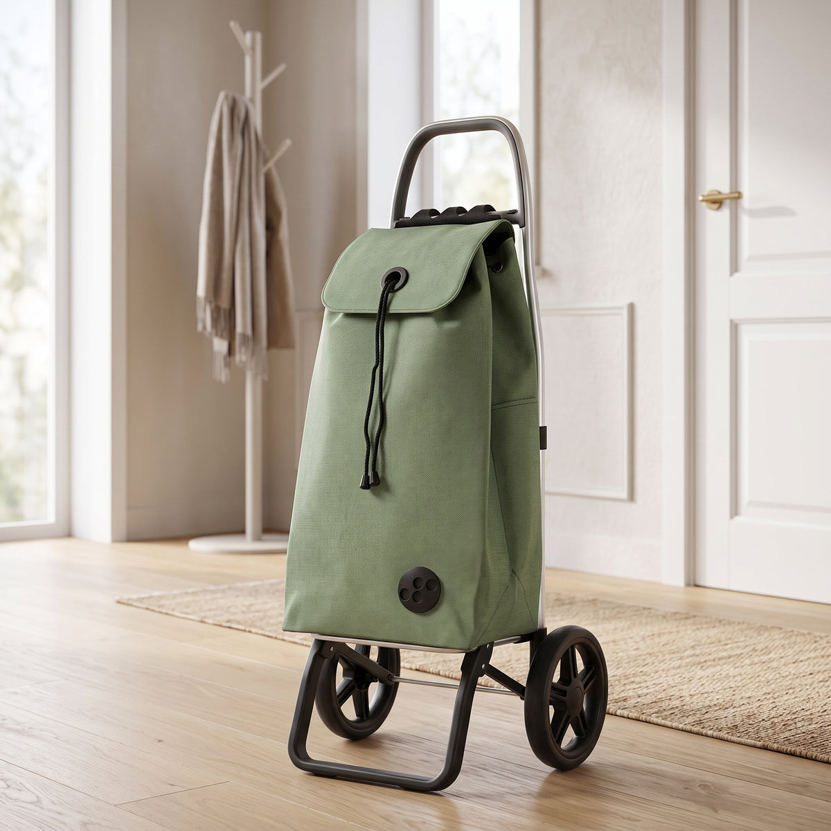 Rolser I-Max Tweed Logic RSG folding shopping cart, jade green – view 2
