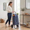 Rolser I-Max Tweed Logic RSG folding shopping cart, navy – view 3