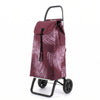 Rolser I-Max Costa Rica Convert folding shopping cart, Burgundy palm-leaf print