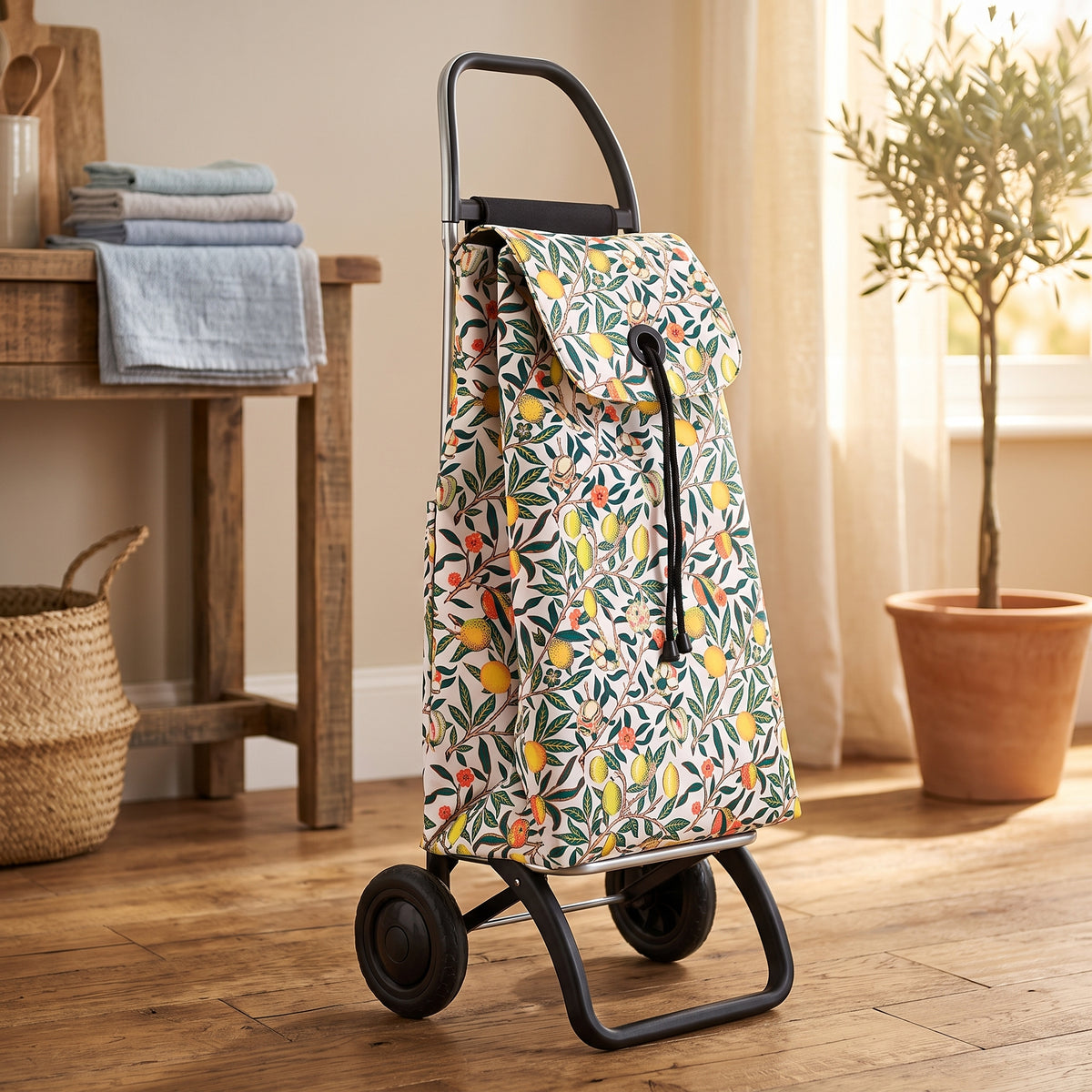 Chariot d'épicerie pliable Rolser I-Max Convert 2, imprimé fruits – vue 2
