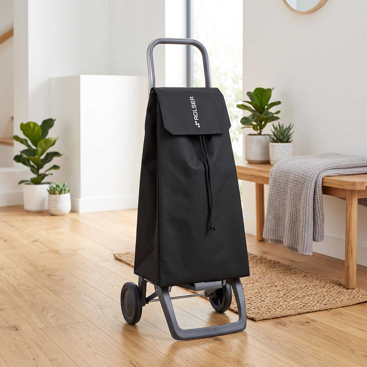 Rolser Jet LN Joy folding shopping cart, black – view 6