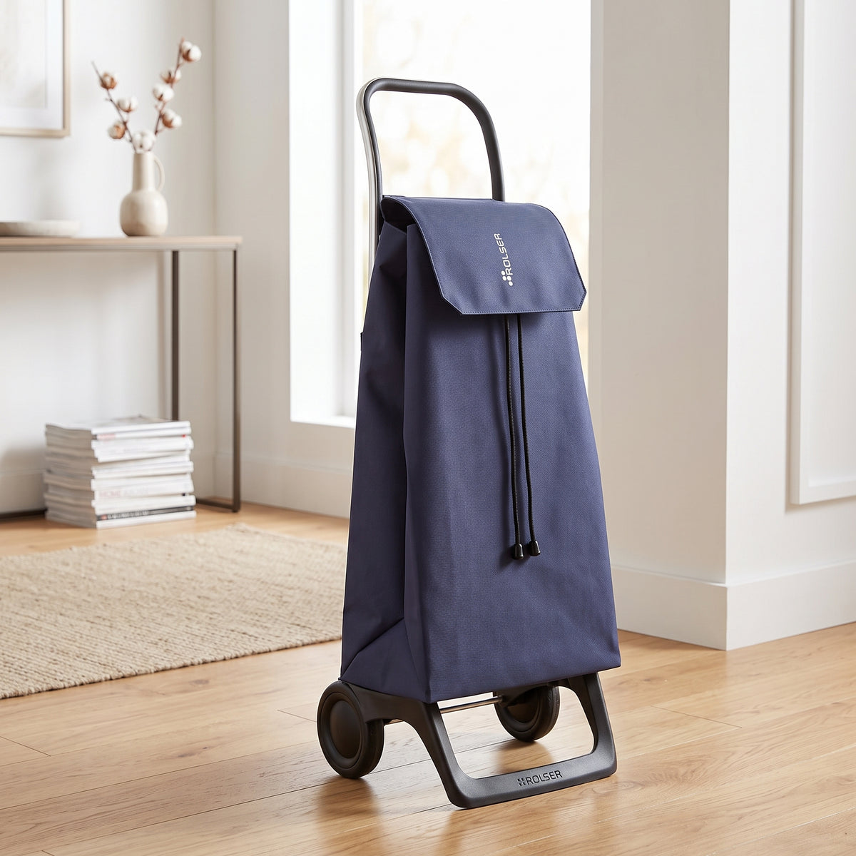 Chariot d'épicerie pliable Rolser Jet LN Joy, bleu denim