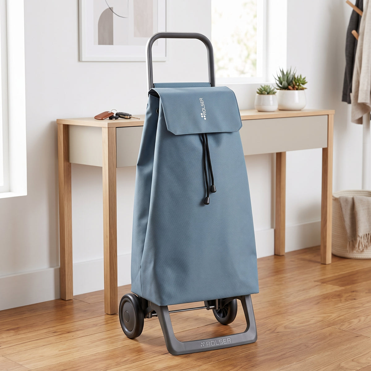 Rolser Jet LN Joy folding shopping cart, teal – view 2