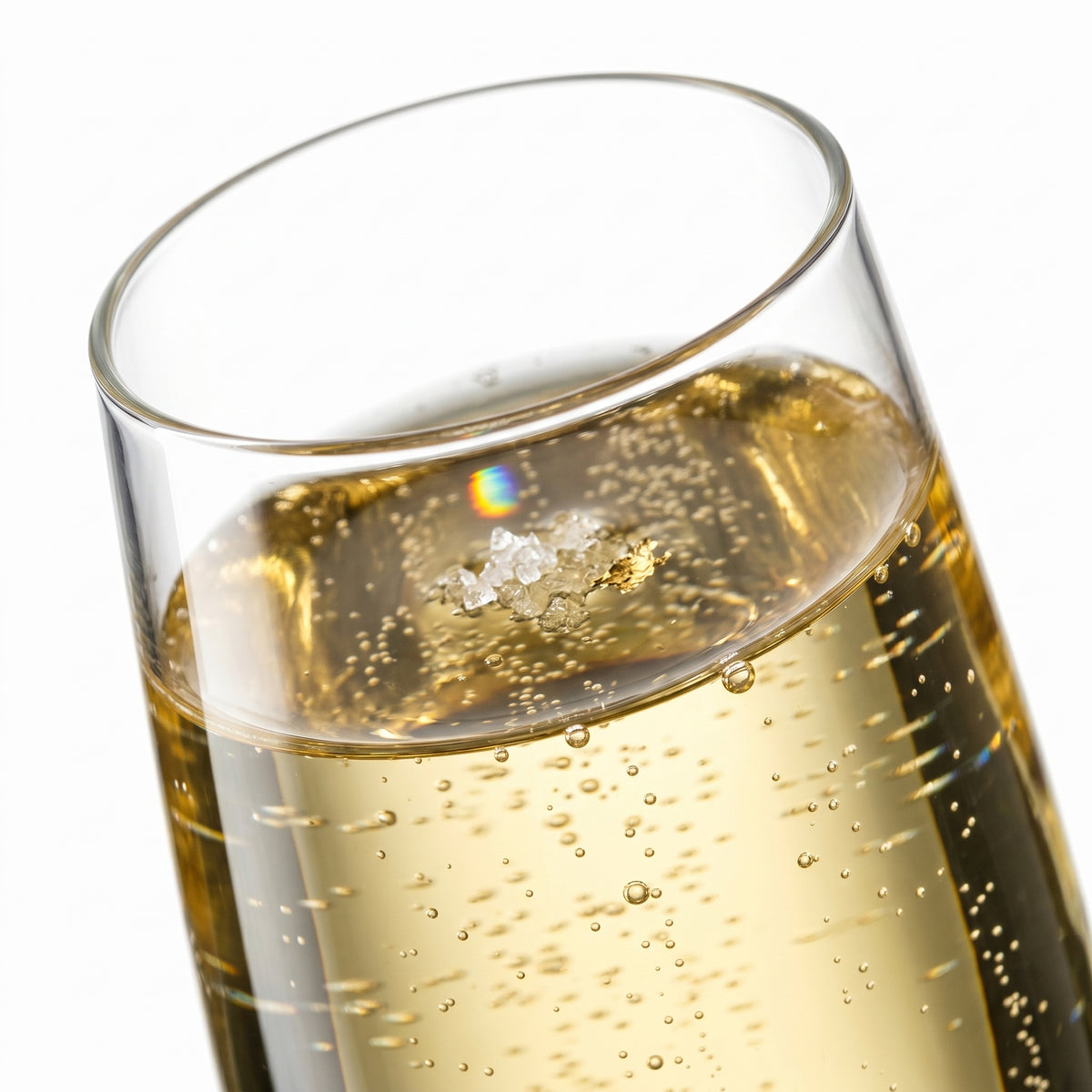 Stemless Champagne Flutes in a styled setting