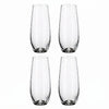 Stemless Champagne Flutes, set of 4, on white