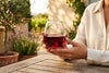 Stemless Wine Glasses in a styled setting