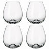 Stemless Wine Glasses, set of 4, on white