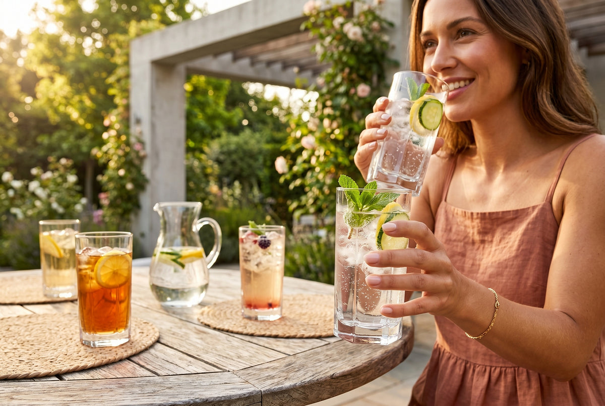 Highball Glasses Tango in a styled setting