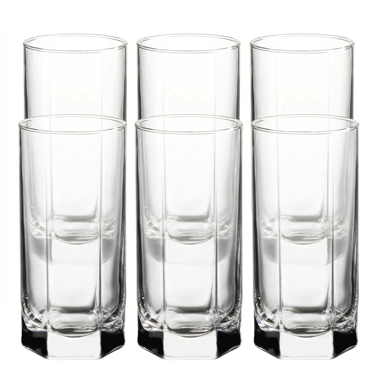 Highball Glasses, set of 6, on white