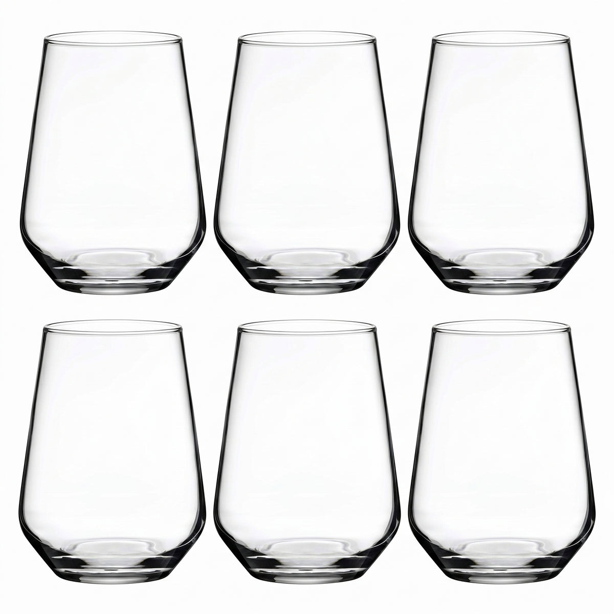 Whiskey Glasses, set of 6, on white