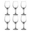 Wine Glasses, set of 6, on white