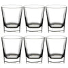 Square Whiskey Glasses, set of 6, on white