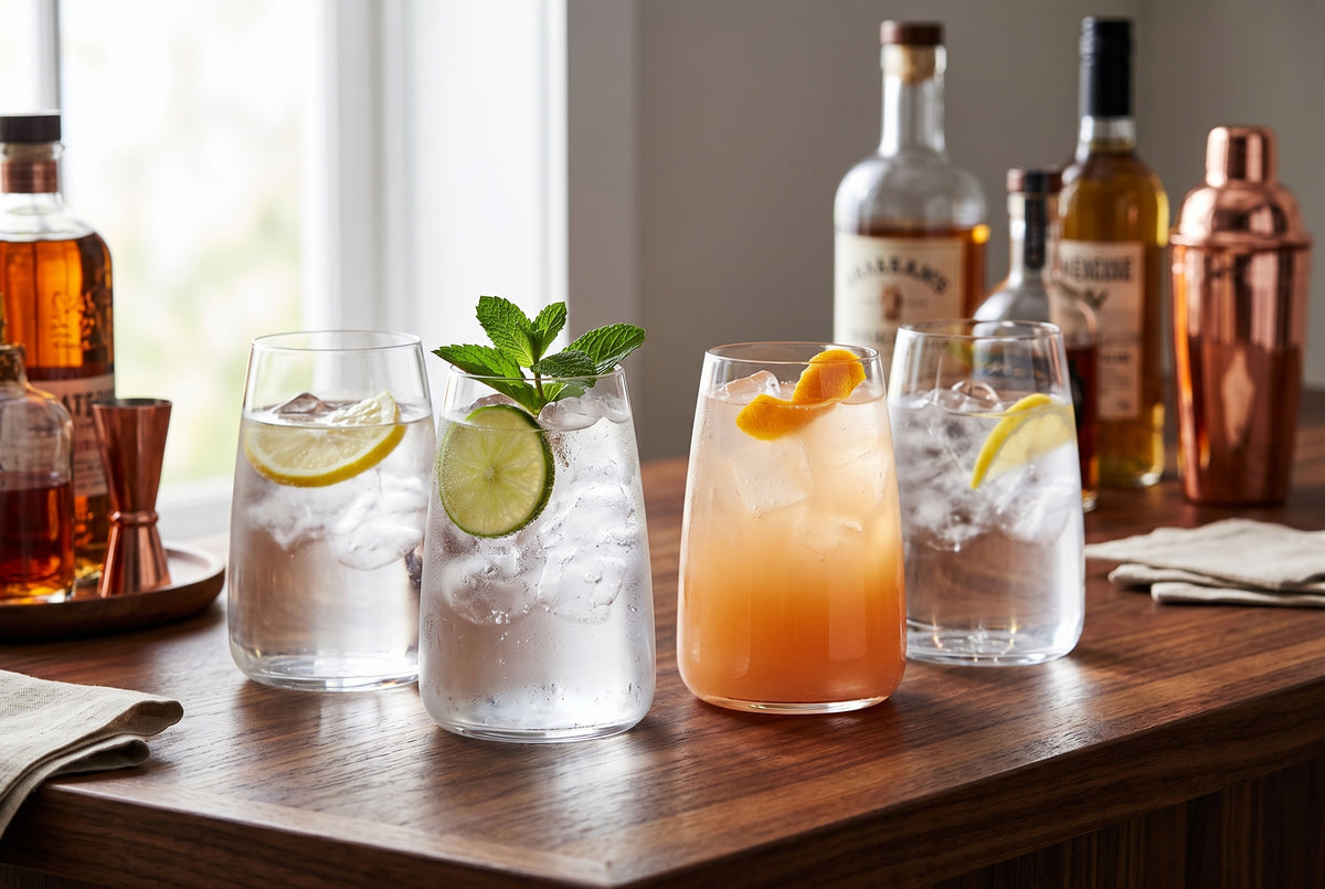 Verres highball dans un décor