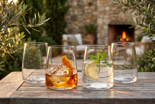 Whiskey Glasses, Set of 4, 390 ml (13.2 oz) Old Fashioned Rocks Glasses, lifestyle