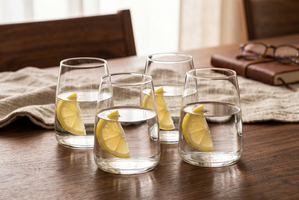 Whiskey Glasses Pinot in a styled setting