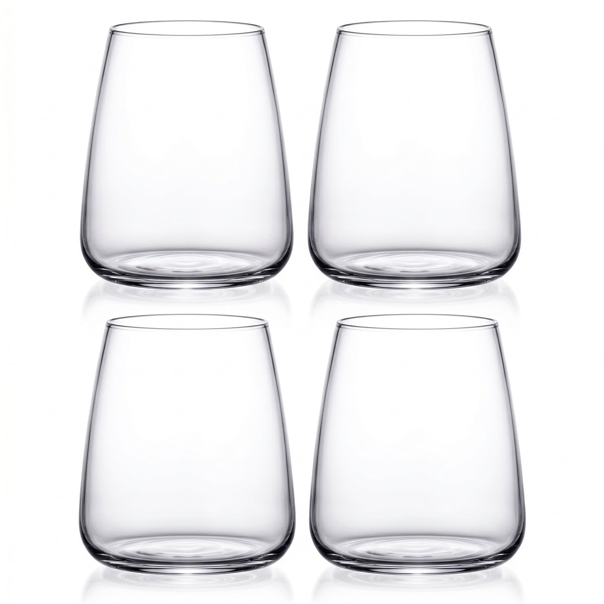 Whiskey Glasses, set of 4, on white
