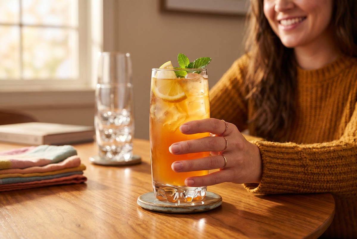 Highball Glasses Sylvana in a styled setting