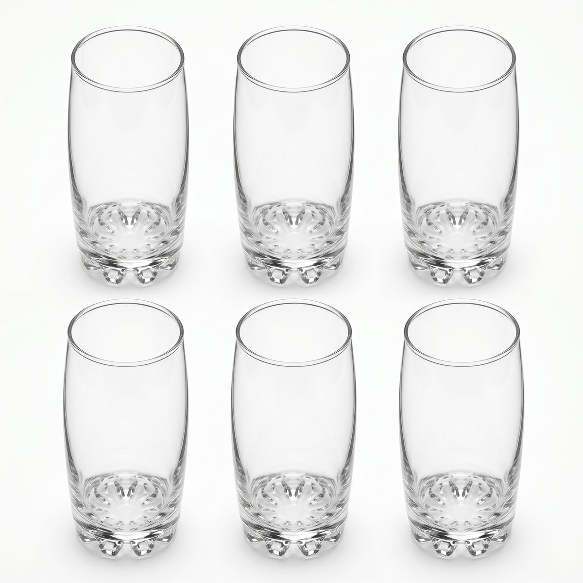 Highball Glasses, set of 6, on white