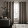 Herringbone Woven Room Darkening Grommet Curtain Panel - 52 x 84 inches - Taupe
