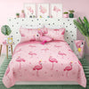 Woven Printed Quilt Bedding Set 3 Piece Double/Queen Flamingo
