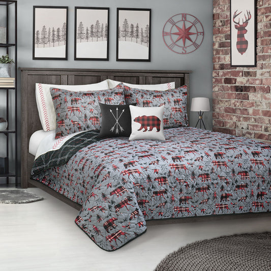 Woven Printed Quilt Bedding Set 3 Piece King -Wild & Free (Ddp Ecom Pack)