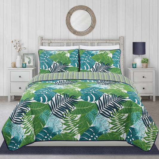 Woven Quilt 2 Piece Twin Tropical
