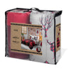 Comforter 3 Piece Set King Printed Buffalo Plaid Red/Black - DecoElegance - Bedding Comforter Set